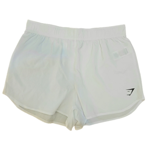 Gymshark Pants - Gymshark Essential Loose Unlined 14" White Shorts Black Gymshark Label Size M